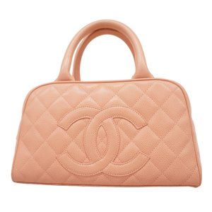 CHANEL Pink Caviar Leather Bag